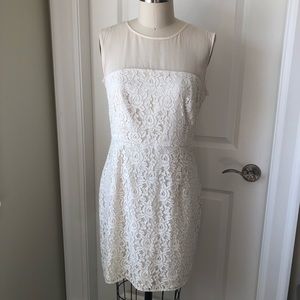 Diane Von Furstenberg Nisha Dress White Lace Engagement Cocktail Wedding